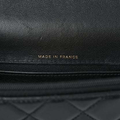 Chanel Lambskin Quilted Flap Phone Holder With Chain Black 7 of 11