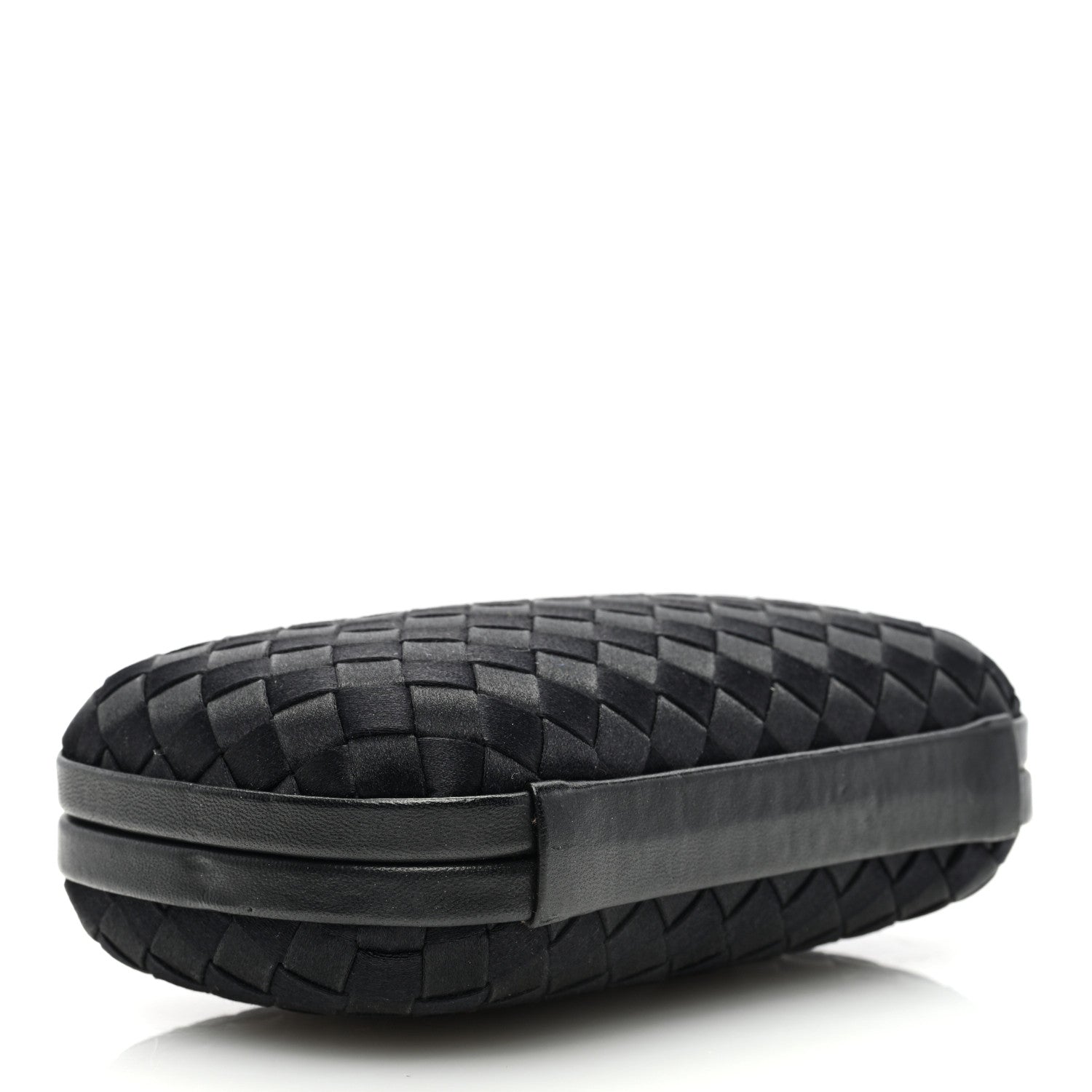 Bottega Veneta Satin Intreccio Impero Knot Clutch Black 4 of 7