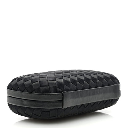 Bottega Veneta Satin Intreccio Impero Knot Clutch Black 4 of 7