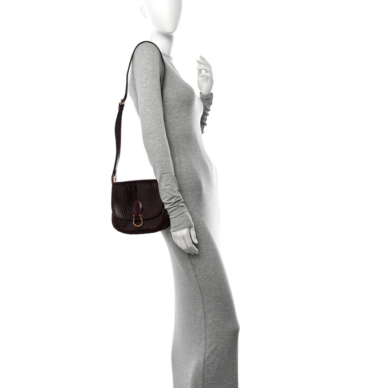 Louis Vuitton Crocodile Saint Cloud GM Burgundy 2 of 13