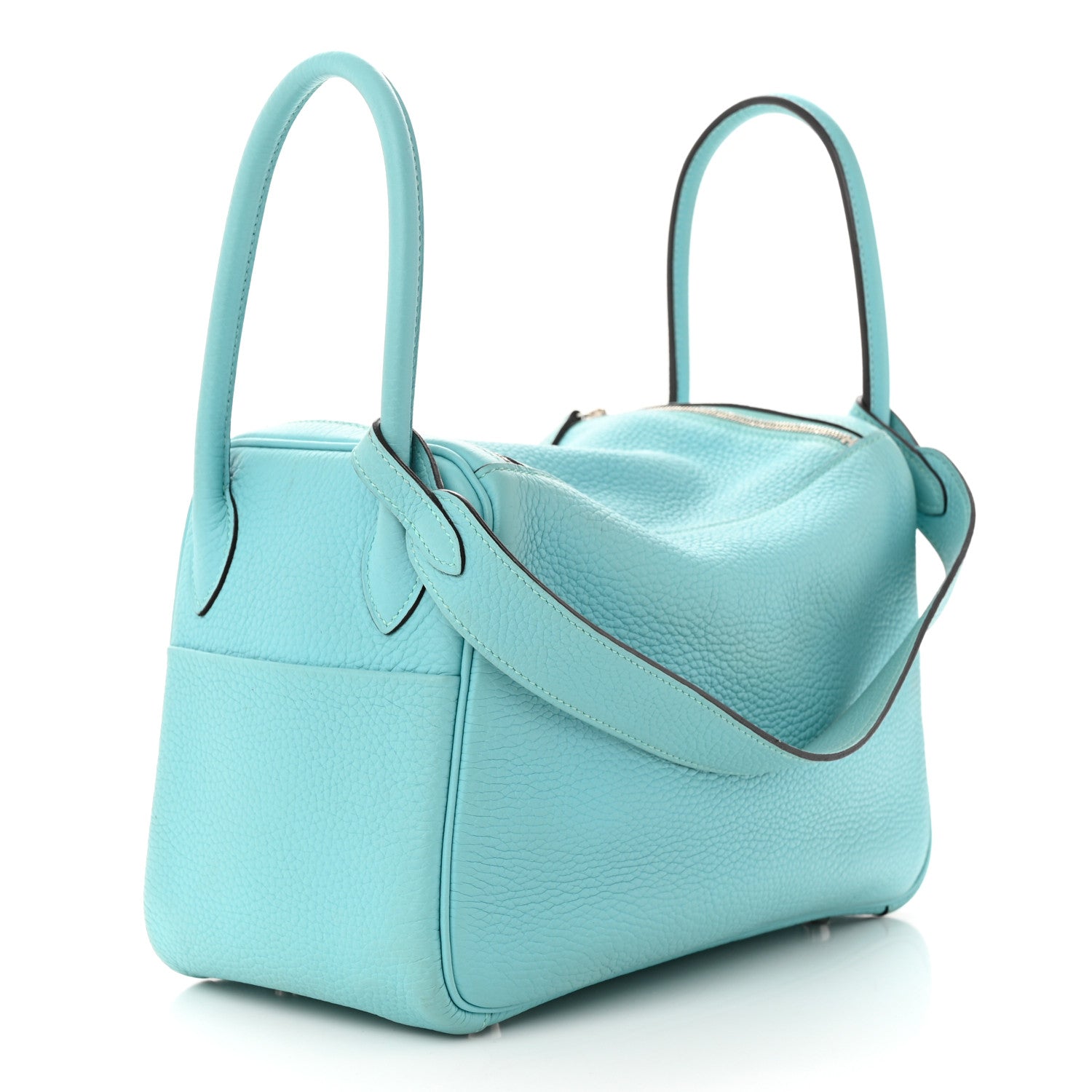 Hermes Taurillon Clemence Lindy 26 Bleu Atoll 3 of 14