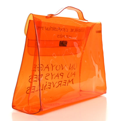 Hermes Vinyl Souvenir De L'Exposition Kelly Orange 3 of 13