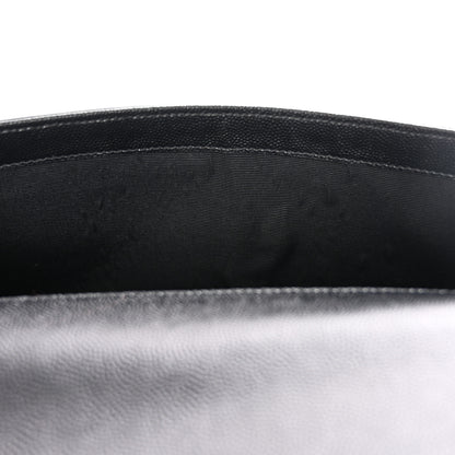 Saint Laurent Grain De Poudre Monogram Cassandre Clutch Black 9 of 13
