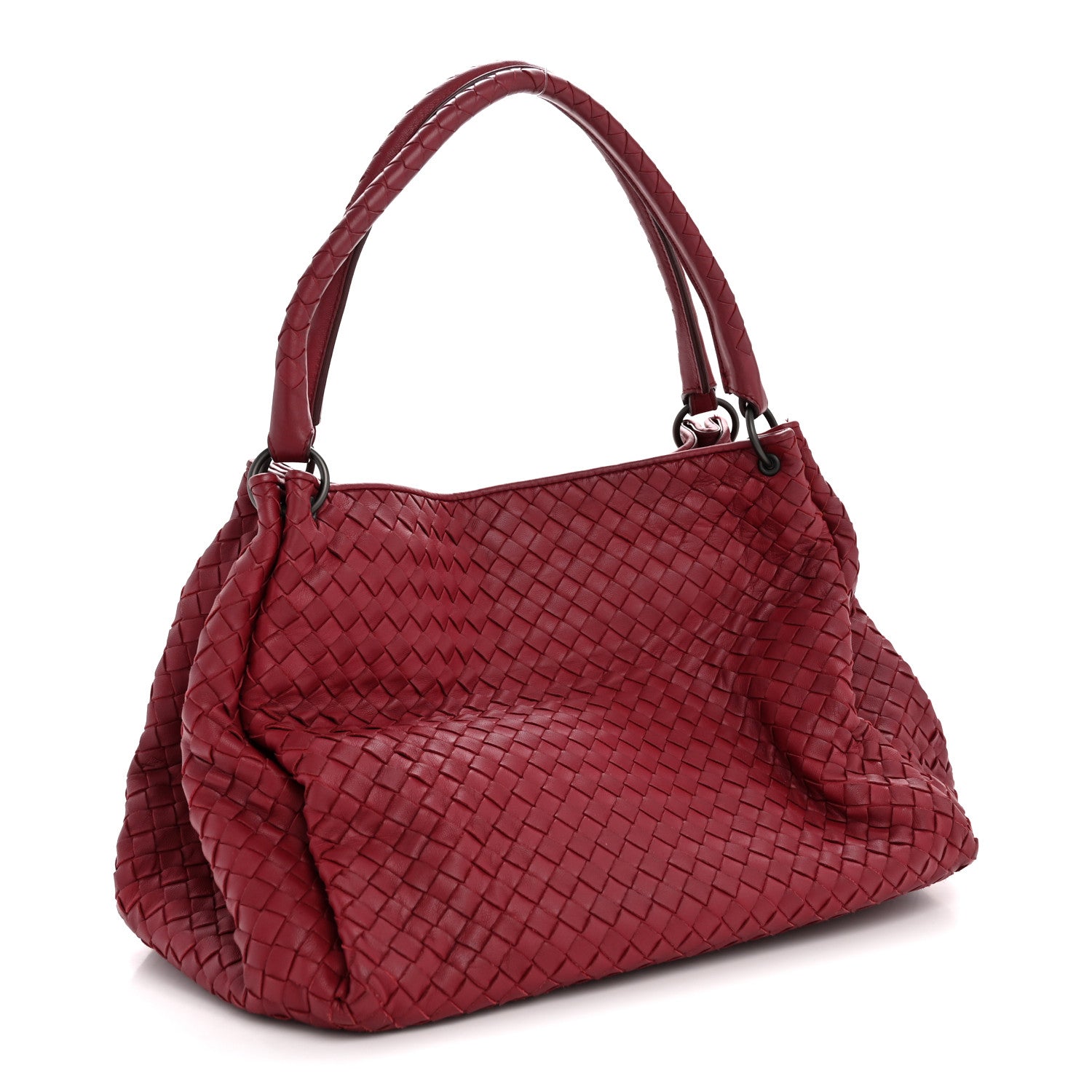 Bottega Veneta Nappa Intrecciato Parachute Bag Cassis 1814157