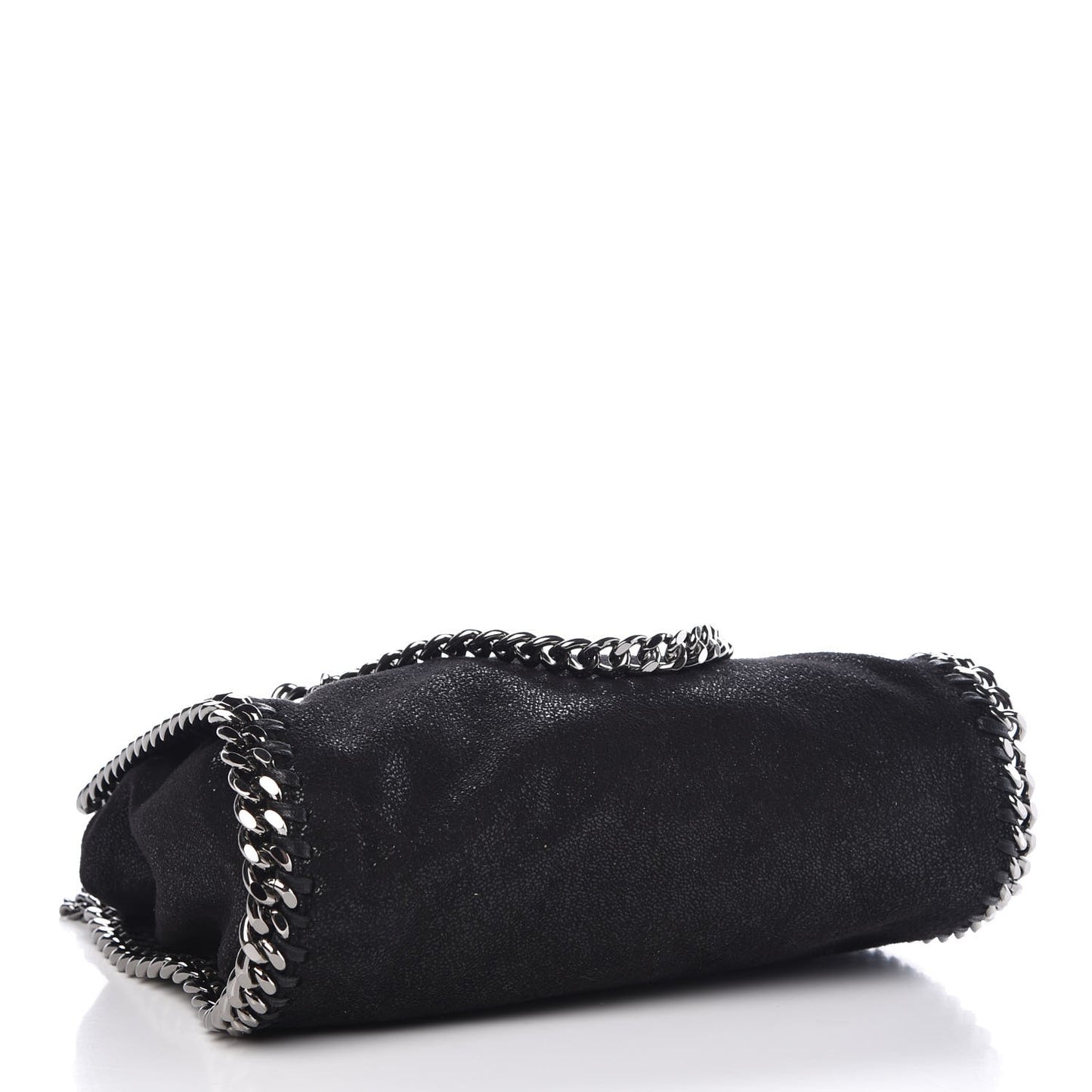 Shaggy Deer Mini Falabella Fold Over Tote Black