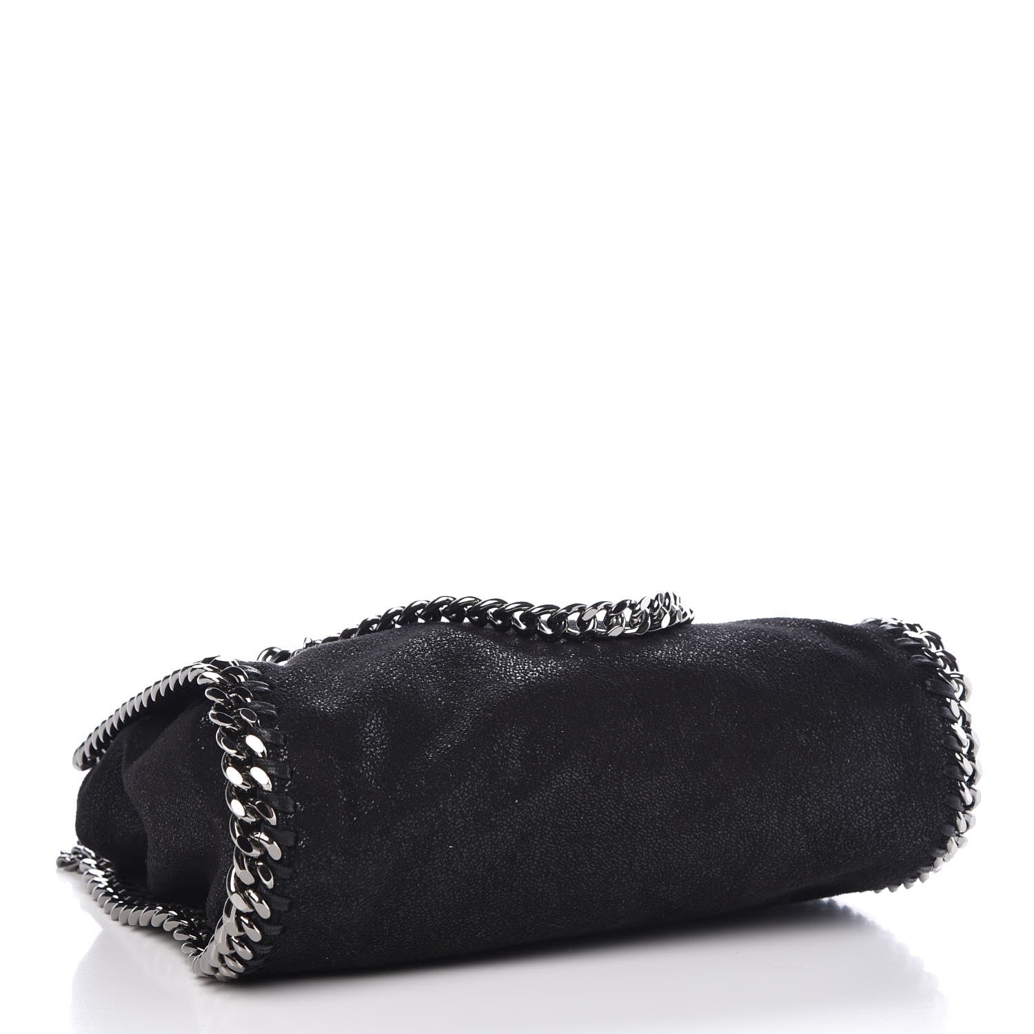 Stella McCartney Shaggy Deer Mini Falabella Fold Over Tote Black 4 of 6