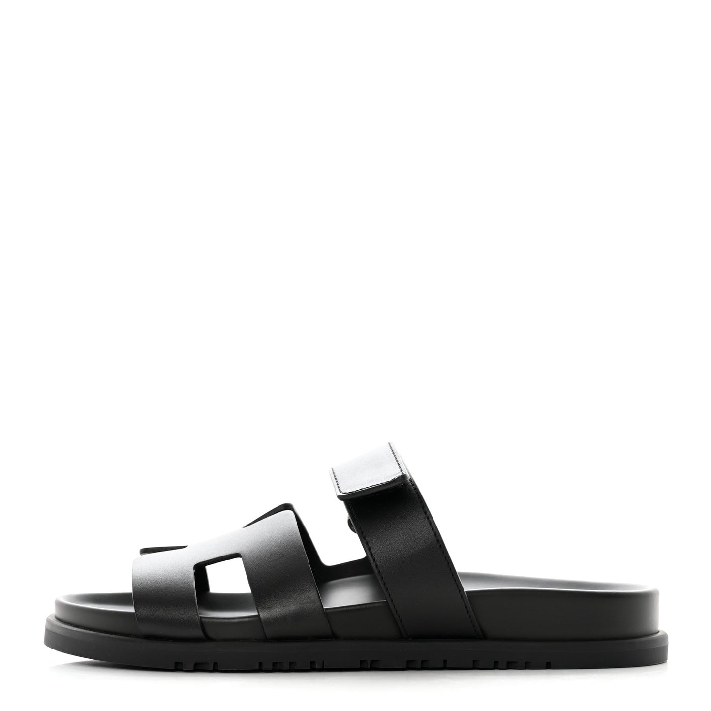 Calfskin Womens Chypre Sandals 38.5 Black