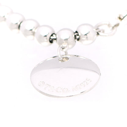 Tiffany Sterling Silver 4mm I Love You Round Tag Bead Bracelet 4 of 6