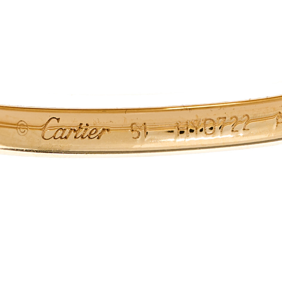 18K Yellow Gold Diamond Double Juste Un Clou Ring 51 5.75