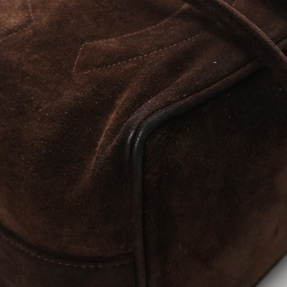 Chanel Suede Drawstring Tassel Bucket Bag Brown 10 of 14
