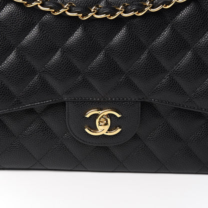 Chanel Caviar Quilted Jumbo Double Flap Black 11 of 11