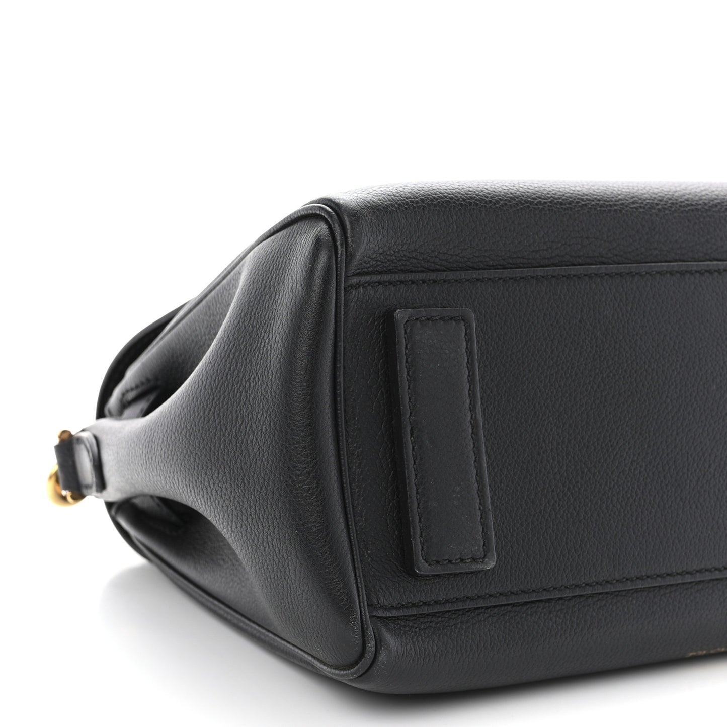 Grained Calfskin La Medusa Top Handle Bag Black Black