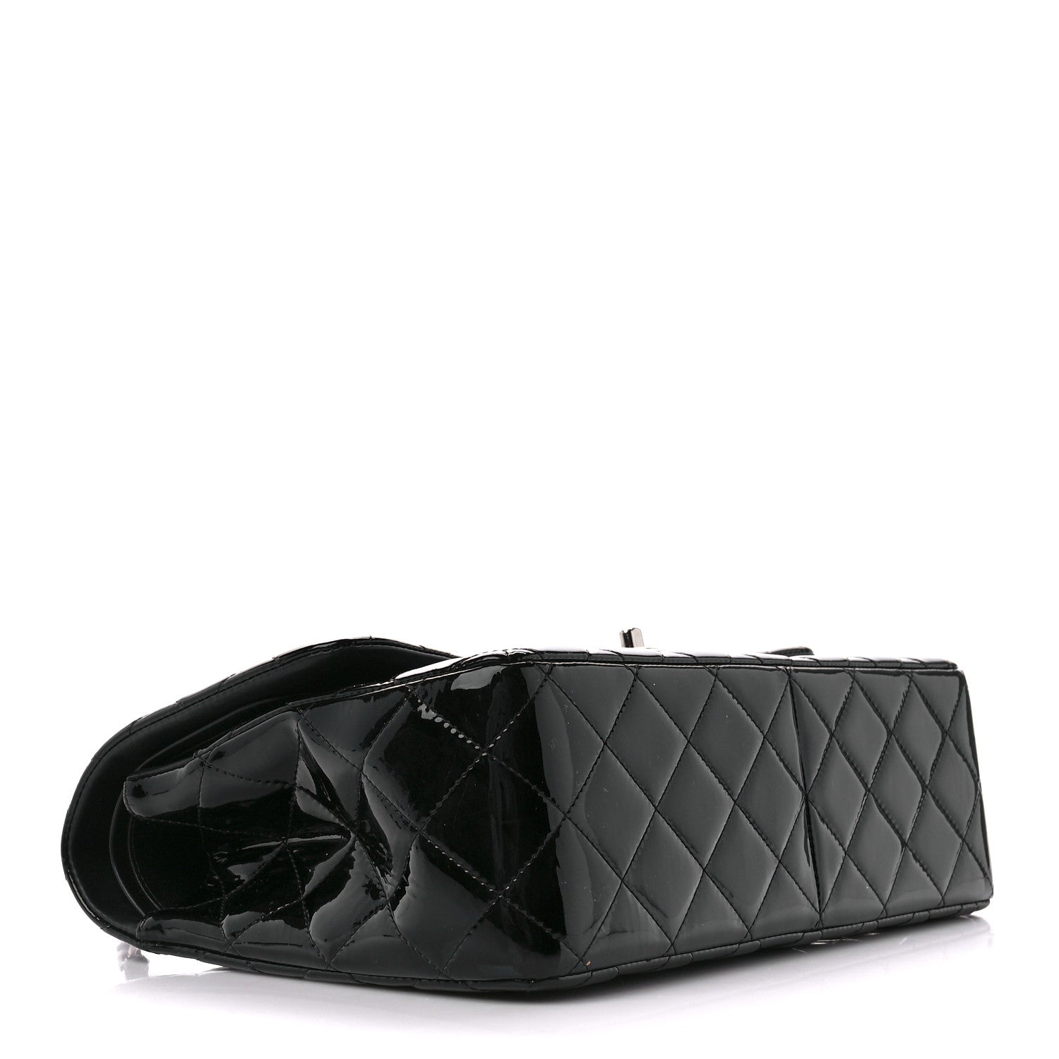Chanel Patent Quilted Jumbo Double Flap Black 4 of 12