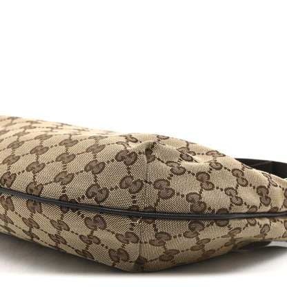 Gucci Monogram Medium Half Moon Hobo Dark Brown 19 of 22
