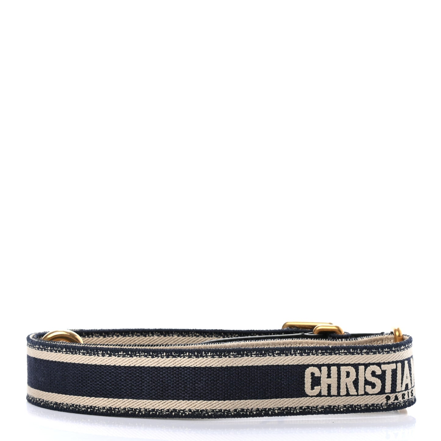 Canvas Embroidered Adjustable Shoulder Strap Blue