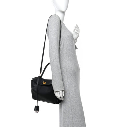 Balenciaga Natural Smooth Calfskin Small Rodeo Top Handle Handbag Black 2 of 9