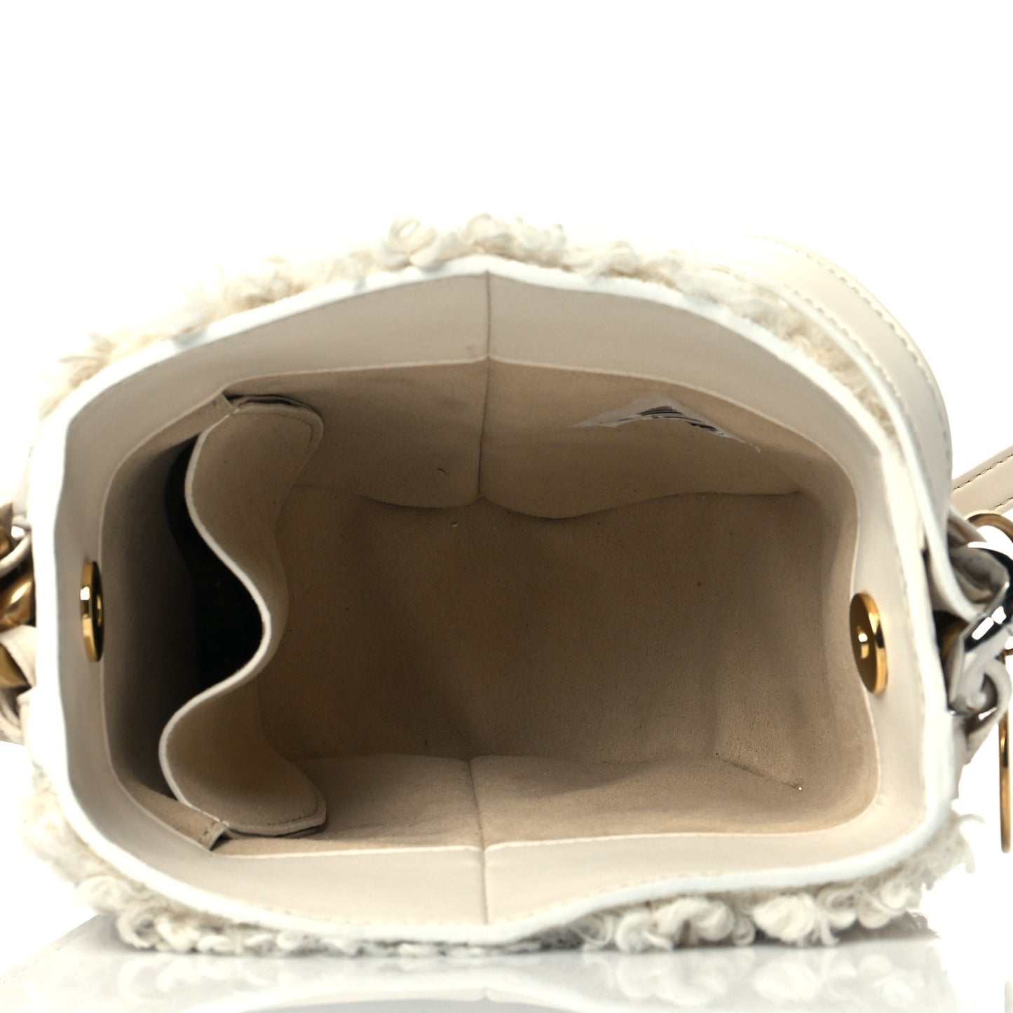 Eco Alter Nappa Eco Shearling Clutch Natural