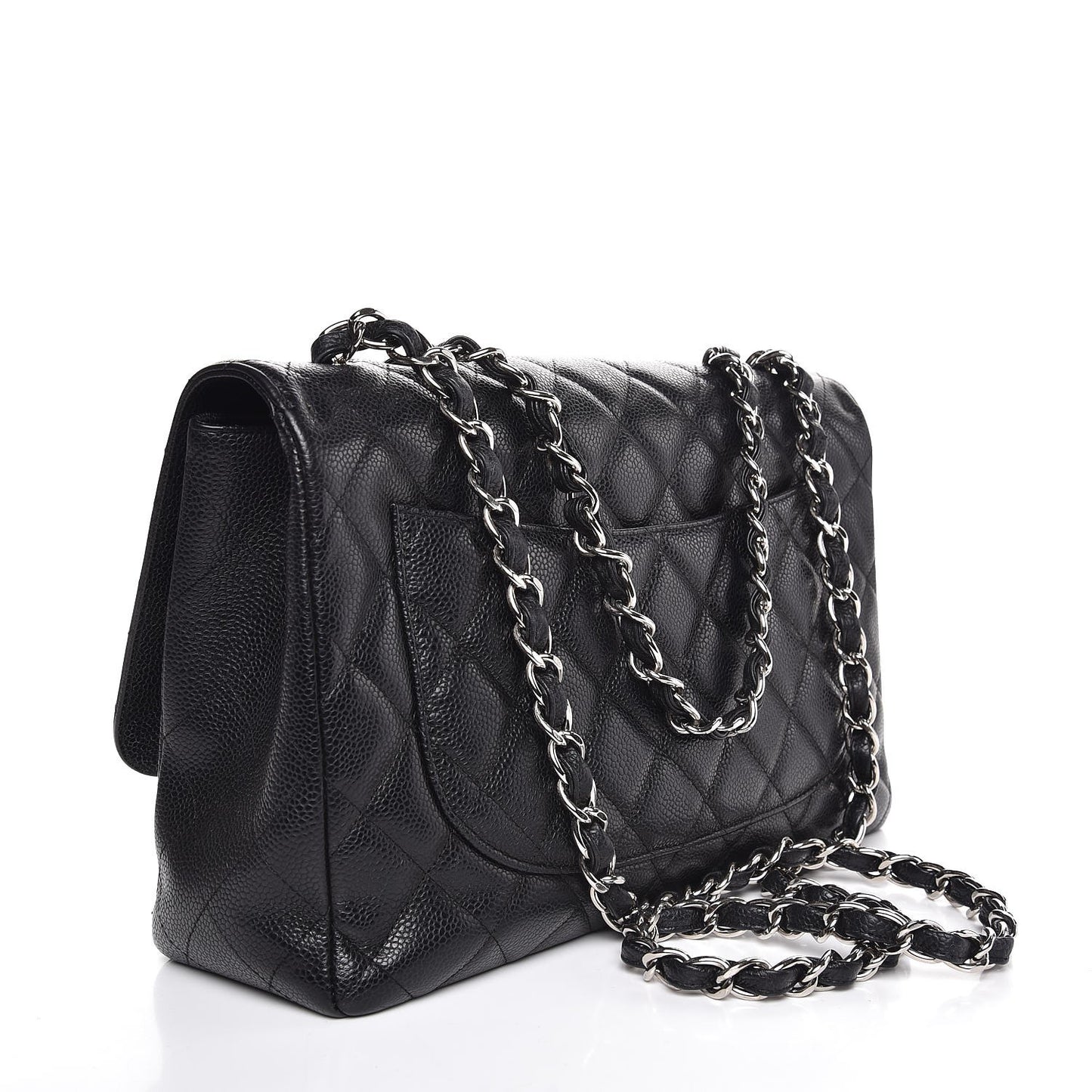 Caviar Quilted Jumbo Single Flap Black