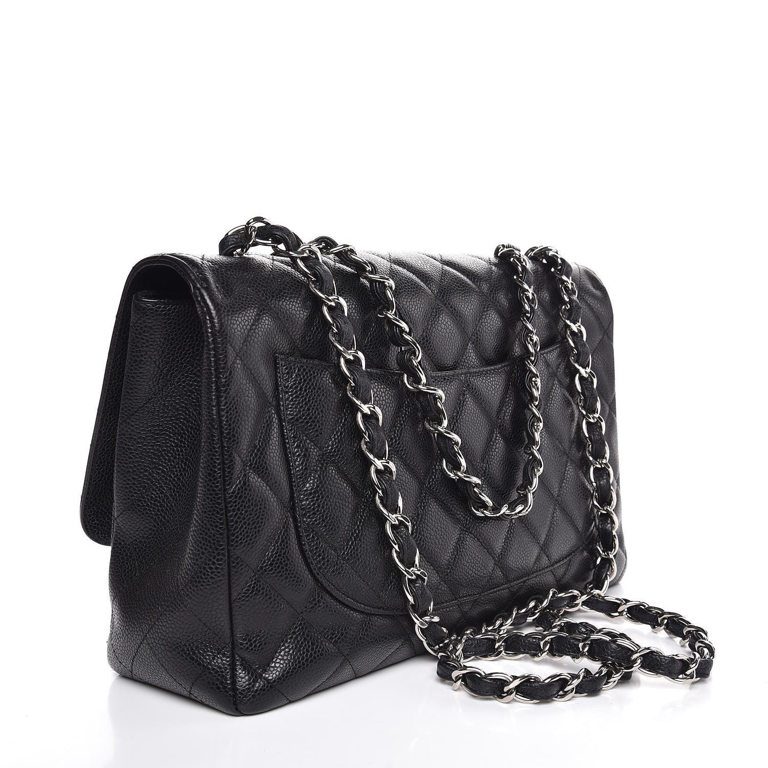 Chanel Caviar Quilted Jumbo Single Flap Black 4 of 8