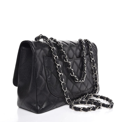 Chanel Caviar Quilted Jumbo Single Flap Black 4 of 8