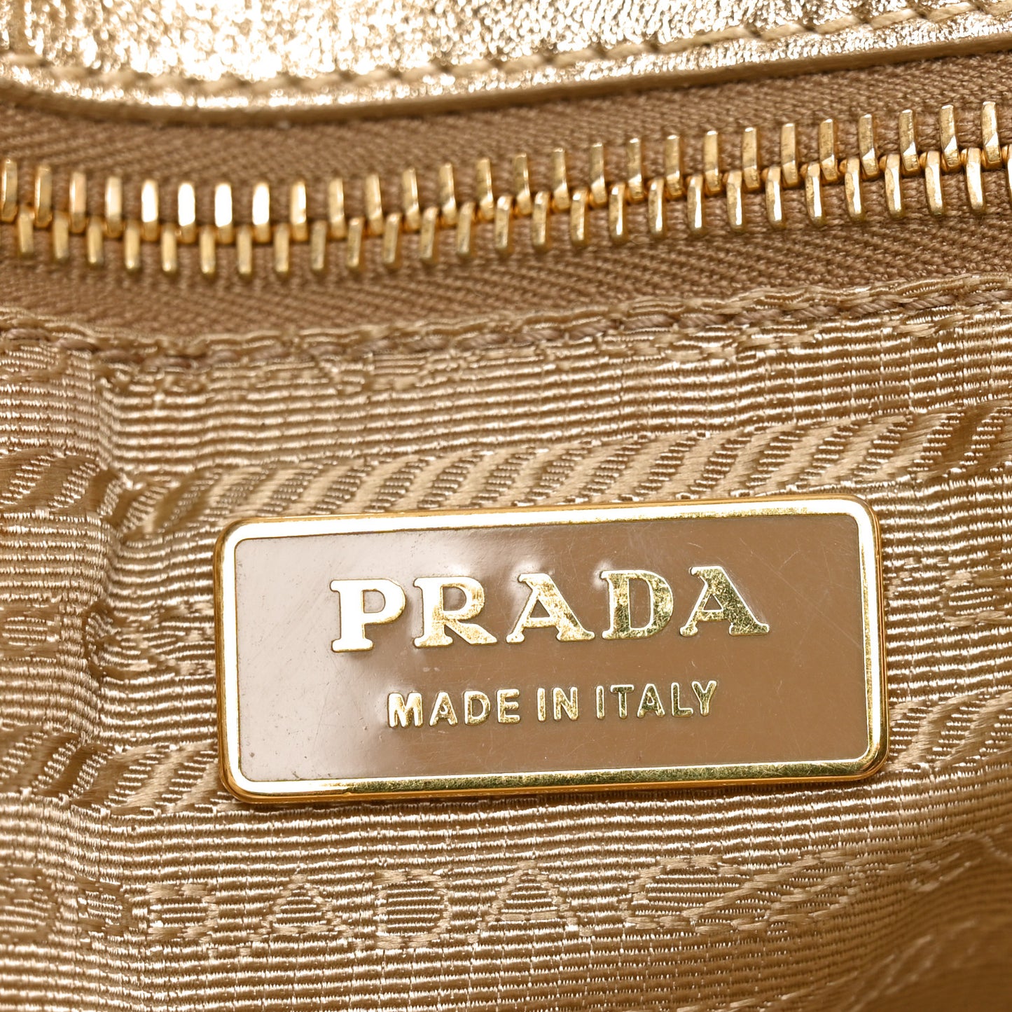 Metallic Nappa Gaufre Tote Platino