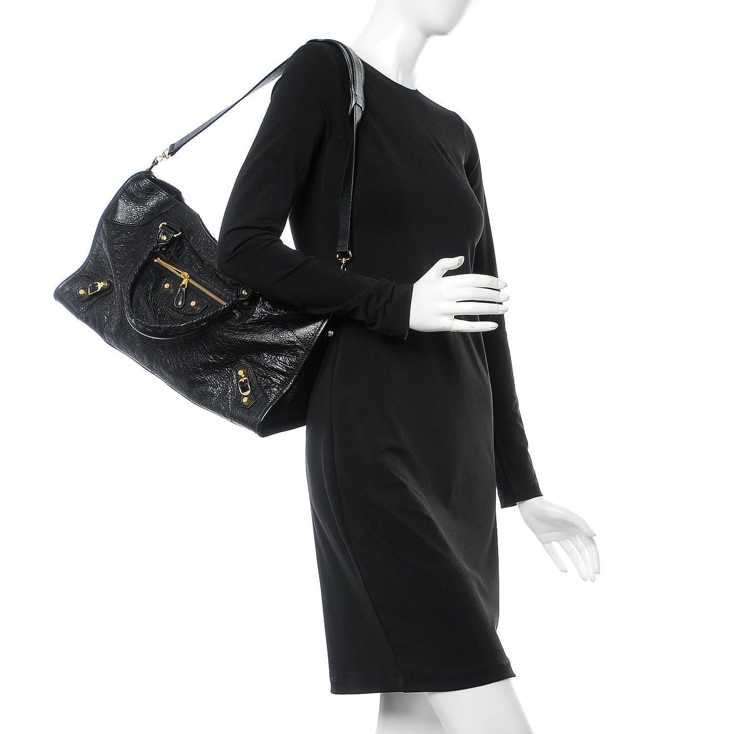 Agneau Giant 12 Gold Hardware Part Time Black