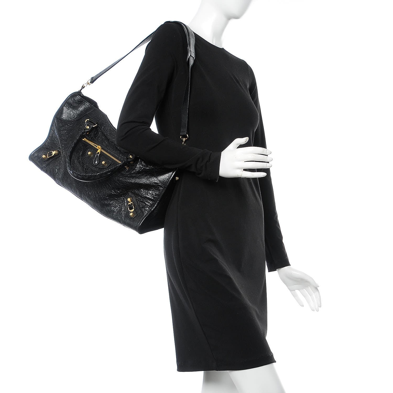 Balenciaga Agneau Giant 12 Gold Hardware Part Time Black 3 of 9