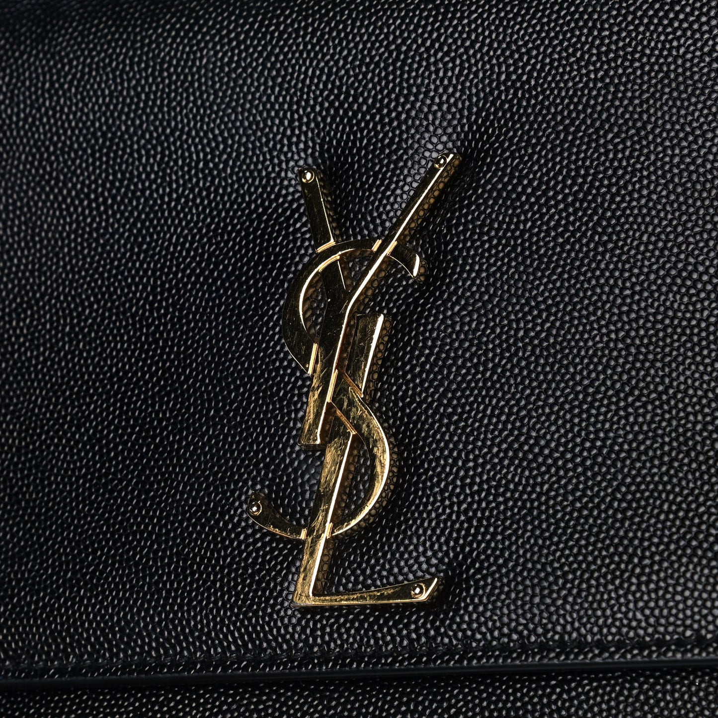 Grain De Poudre Medium Classic Monogram Kate Satchel Black