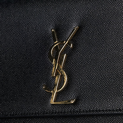 Saint Laurent Grain De Poudre Medium Classic Monogram Kate Satchel Black 8 of 15