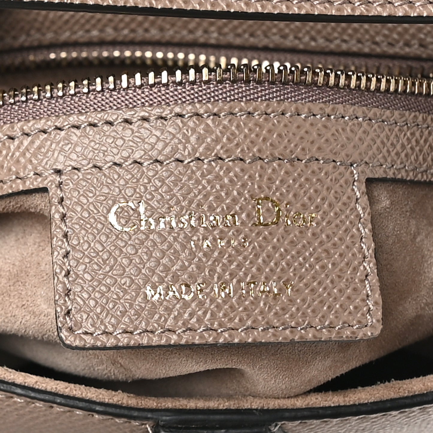 Grained Calfskin Saddle Bag Warm Taupe