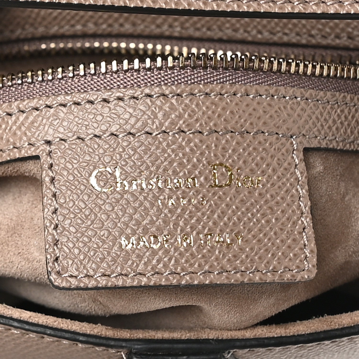 Christian Dior Grained Calfskin Saddle Bag Warm Taupe 6 of 10