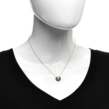 Cartier 18K Pink Gold Diamond Black Onyx XS Amulette de Cartier Pendant Necklace 2 of 5