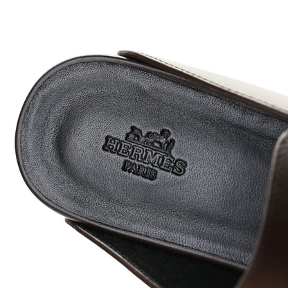 Hermes Calfskin Calya Mules 38 Cafe 6 of 11