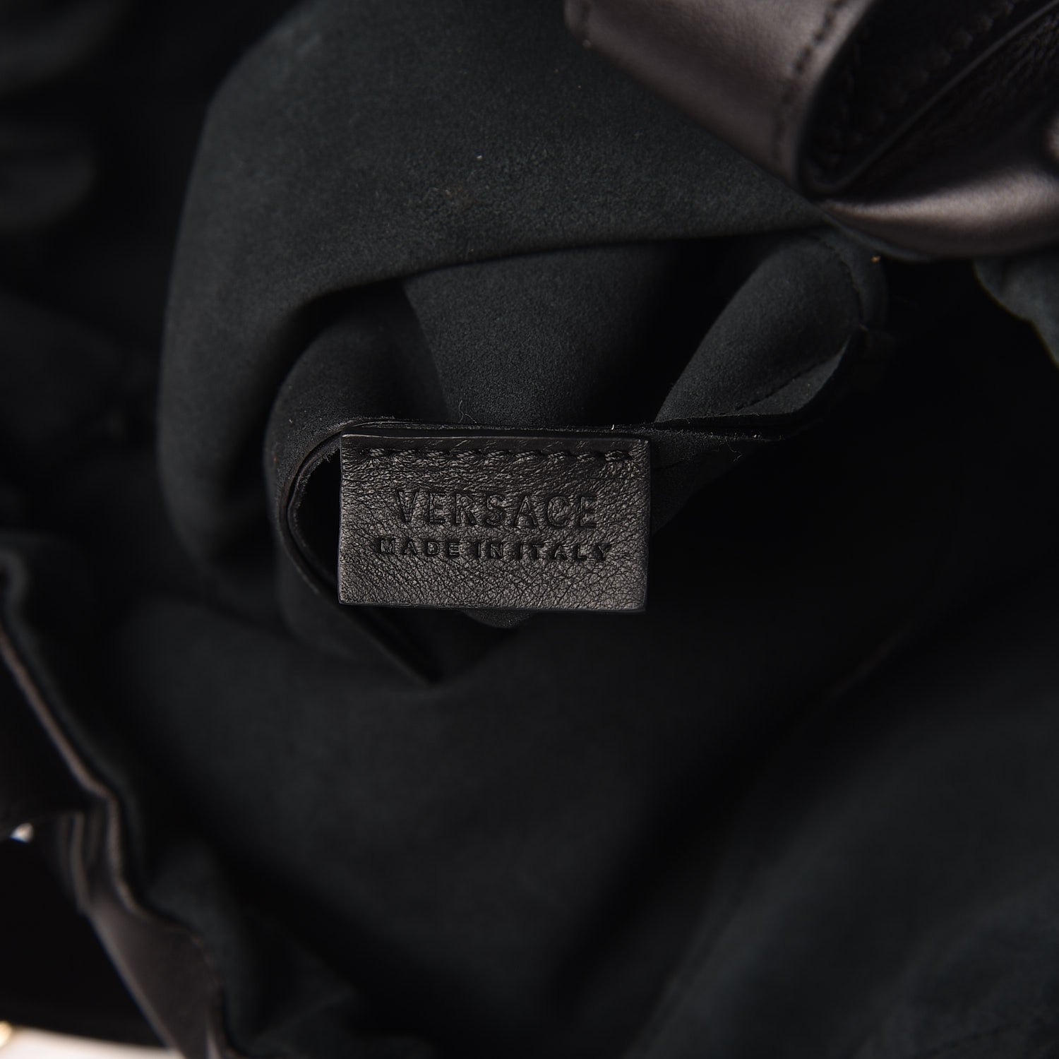 Versace Calfskin Day Dreamer Drawstring Bag Black 6 of 13