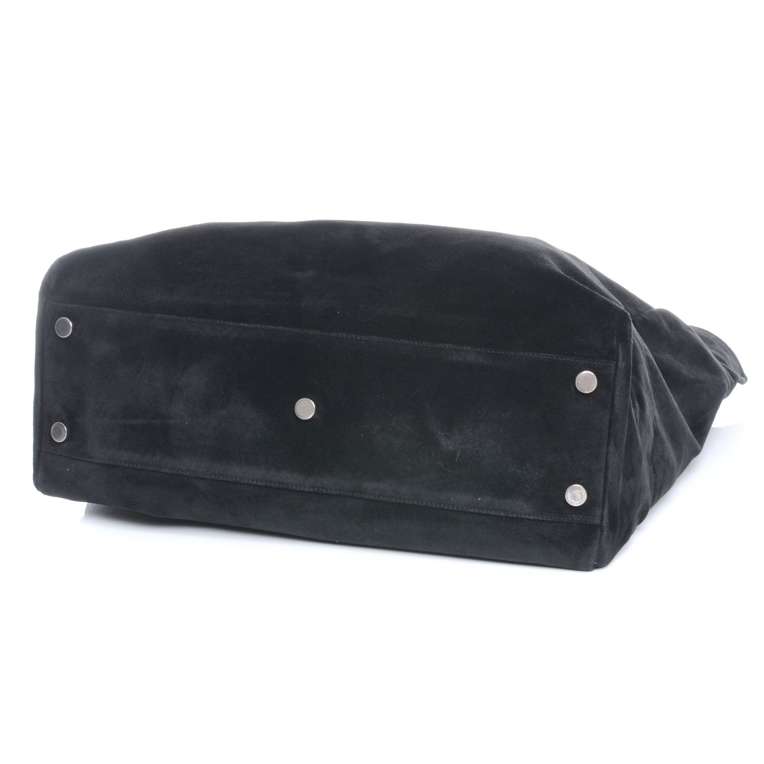 Saint Laurent Suede Leather Reversible Shopper Tote Black 4 of 7