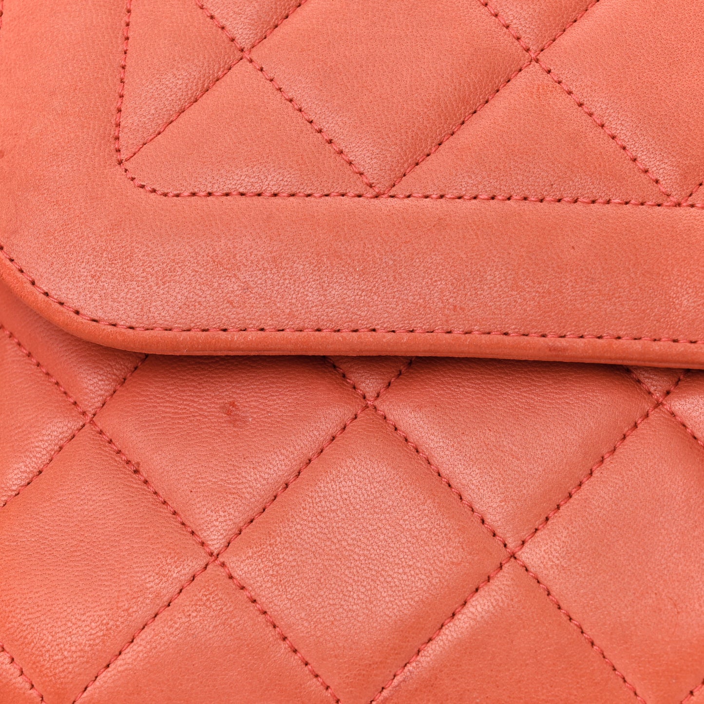 Lambskin Large Coco Rider Flap Coral