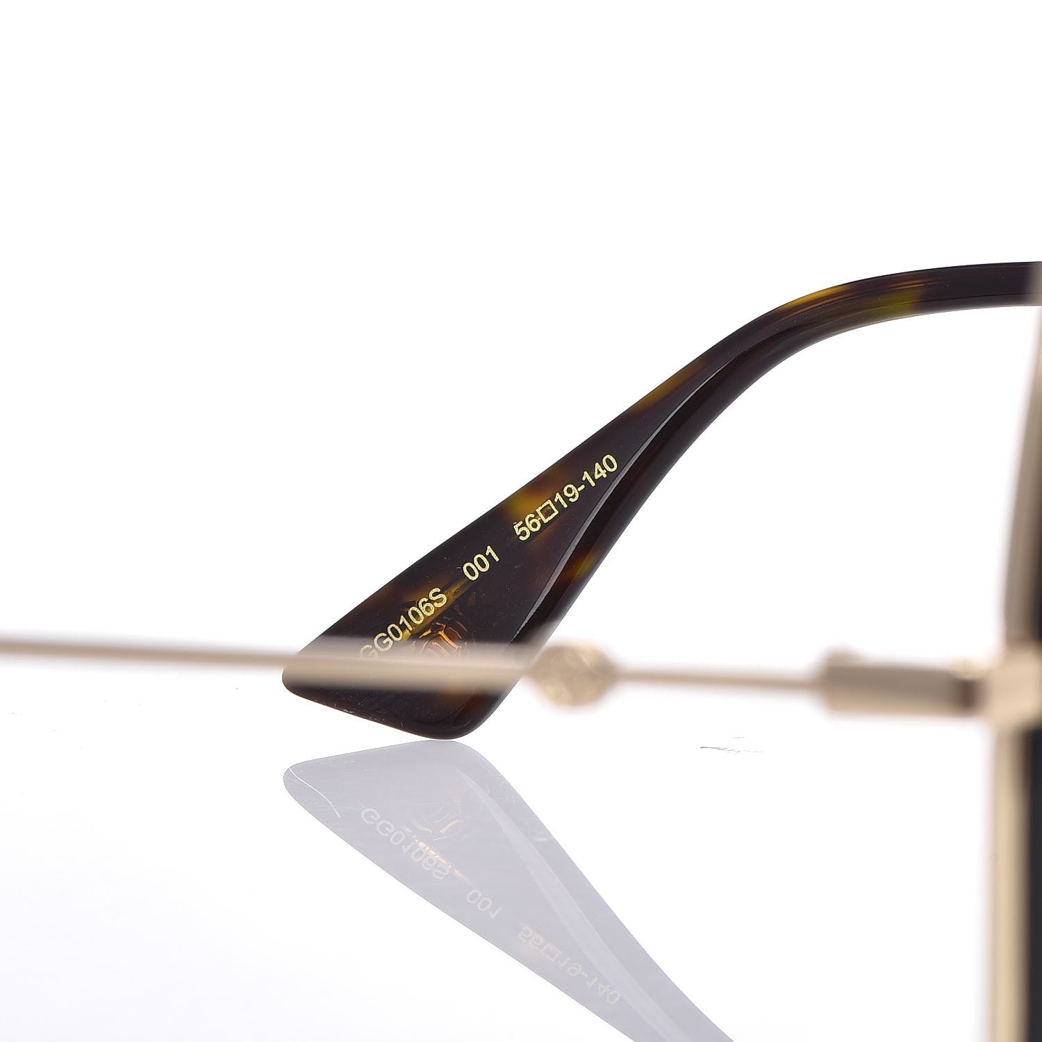 Gucci Acetate Oversize Square Frame GG0106S Sunglasses Black 6 of 7