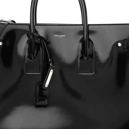 Saint Laurent Patent Calfskin Large Thin Sac De Jour Black 8 of 10
