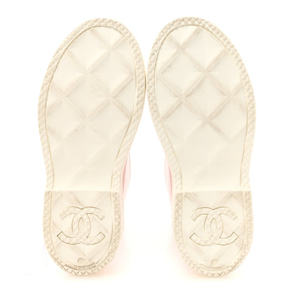 Chanel Caoutchouk CC High Boots 39 Light Pink White 6 of 10