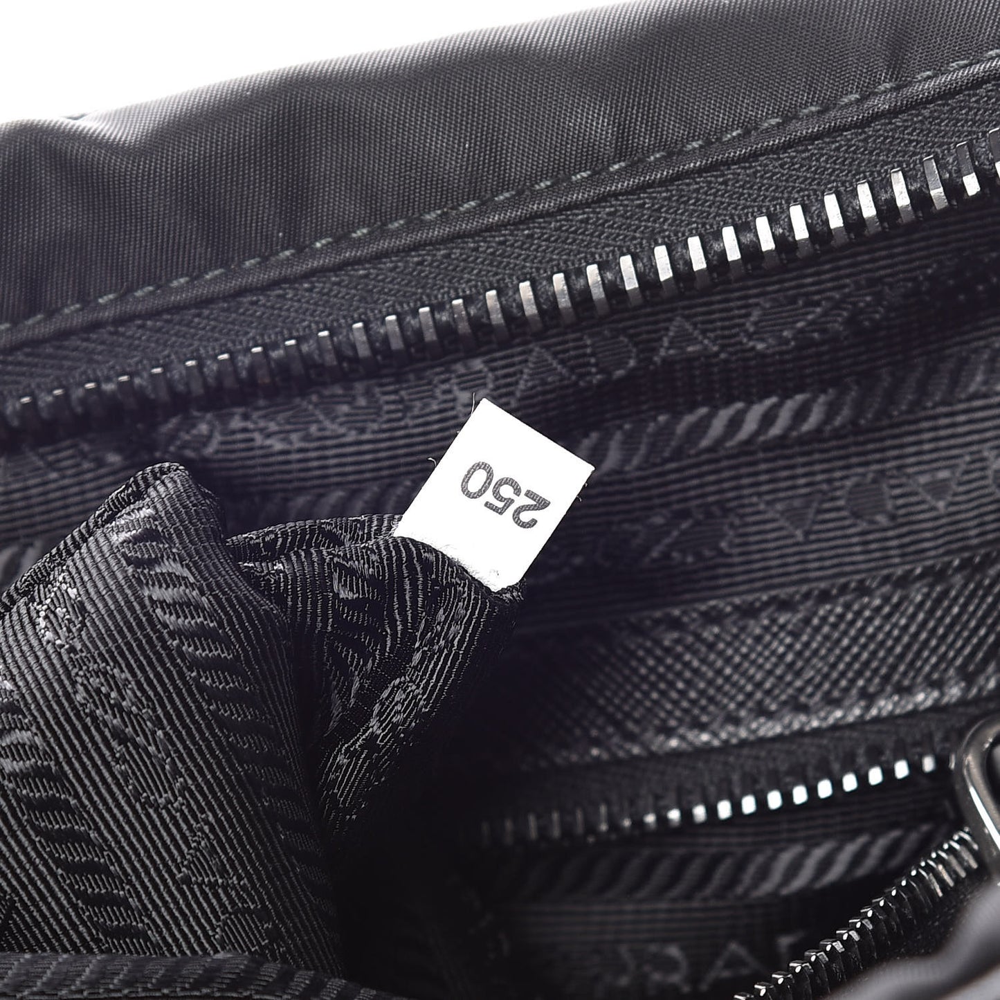 Nylon Saffiano Flat Messenger Bag Black