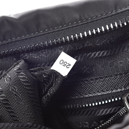 Prada Nylon Saffiano Flat Messenger Bag Black 7 of 9
