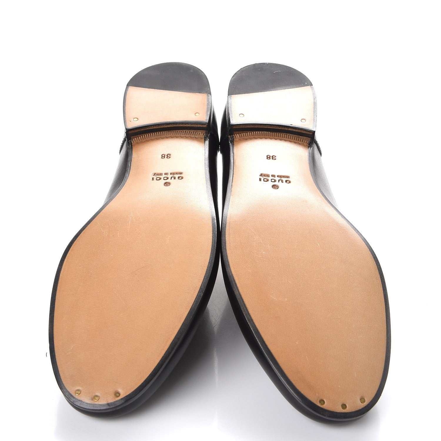 Gucci Calfskin Womens Jordaan Loafers 38 Black 5 of 9
