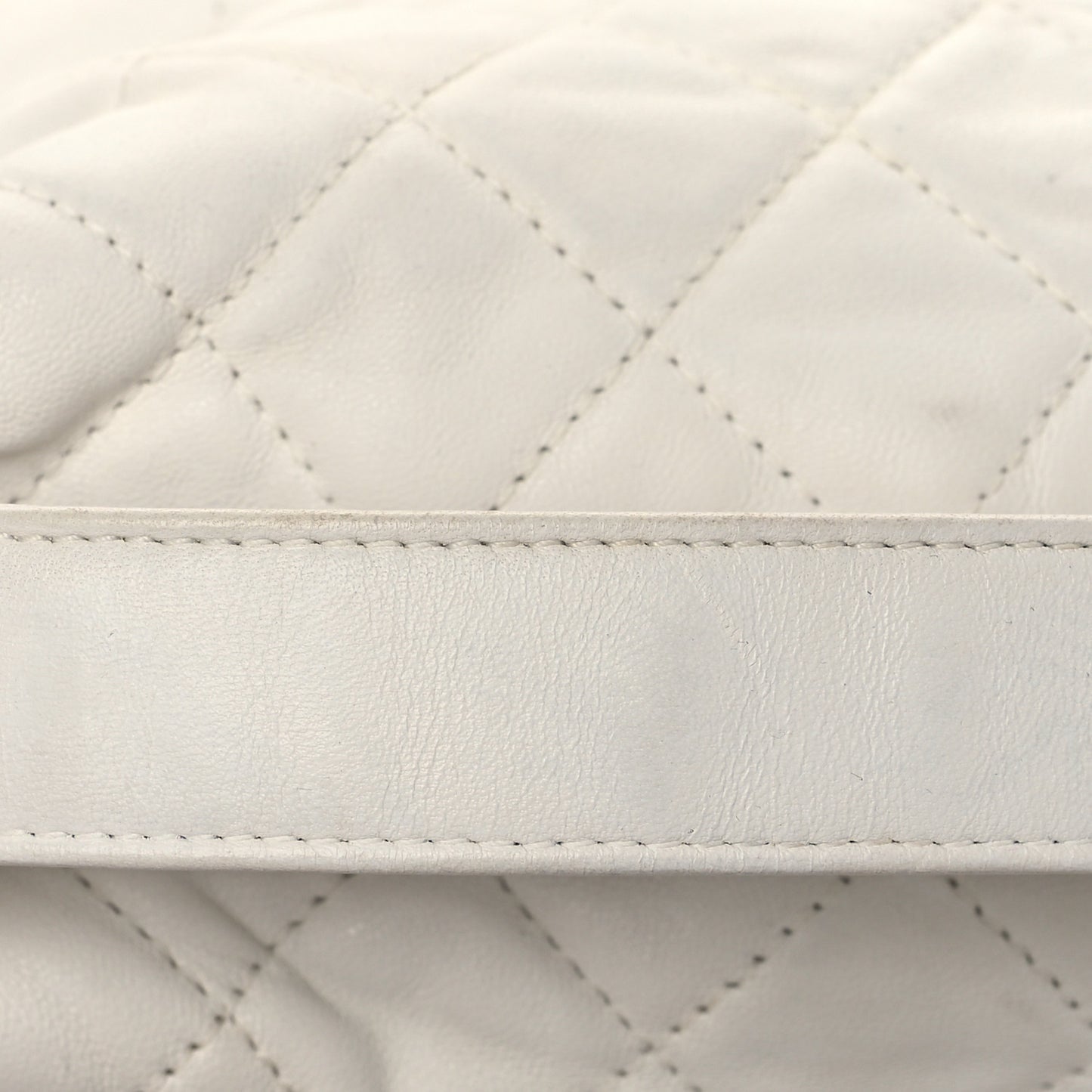 Lambskin Quilted Small Perfect Meeting Hobo White