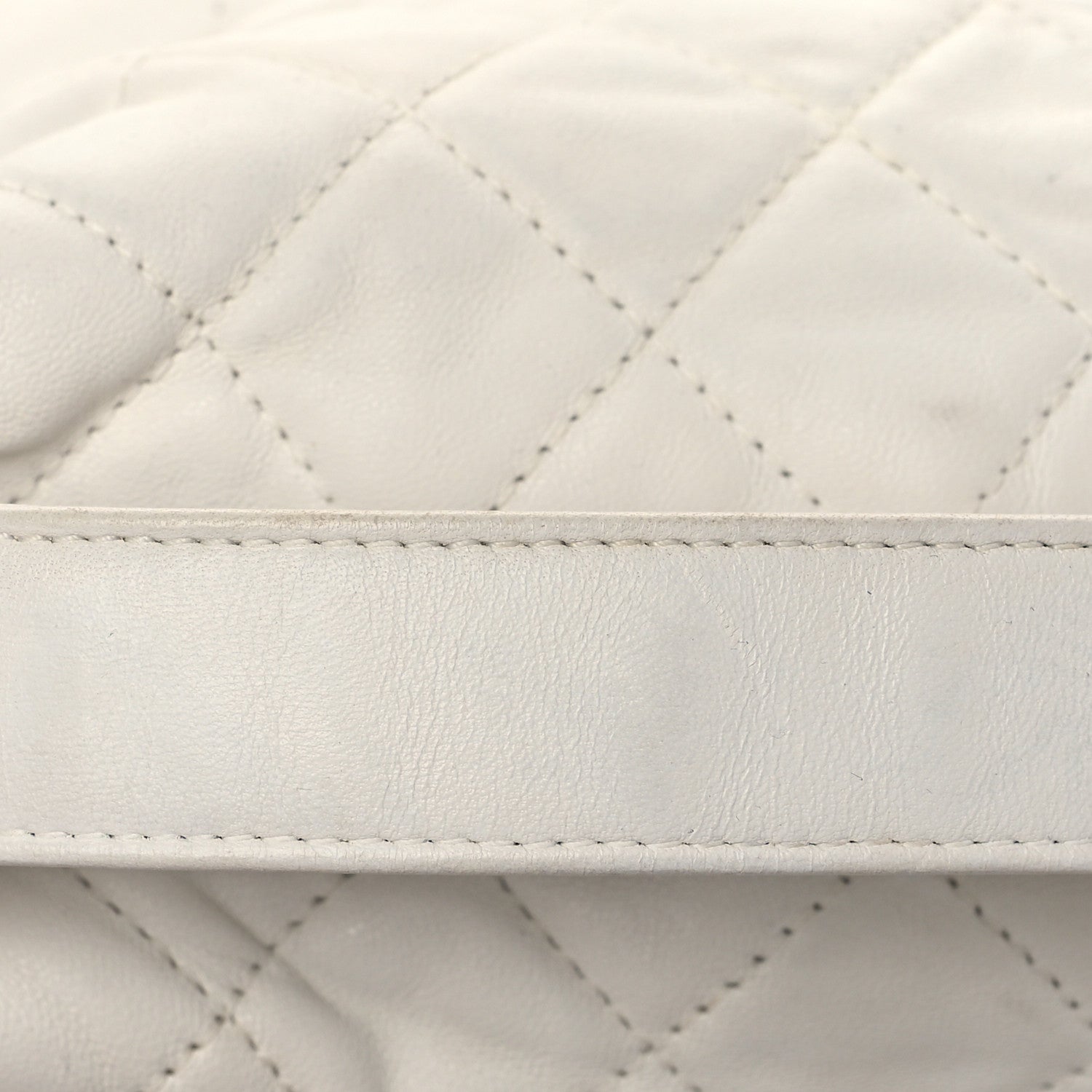 Chanel Lambskin Quilted Small Perfect Meeting Hobo White 9 of 11