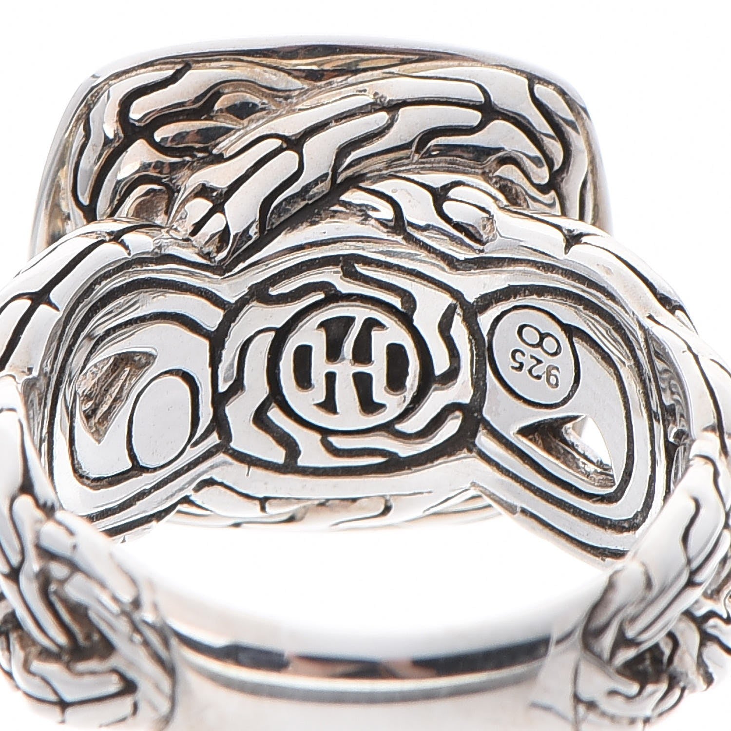 John Hardy Sterling Silver Pink Sapphire Classic Chain Ring 53 6.25 5 of 7