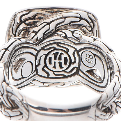 John Hardy Sterling Silver Pink Sapphire Classic Chain Ring 53 6.25 5 of 7