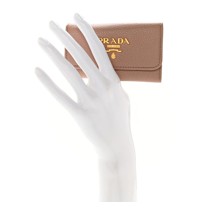 Prada Vitello Grain 6 Key Holder Cipria 2 of 10