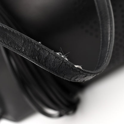 Saint Laurent Vintage Calfskin Perforated East West Shopping Tote Black 18 of 21