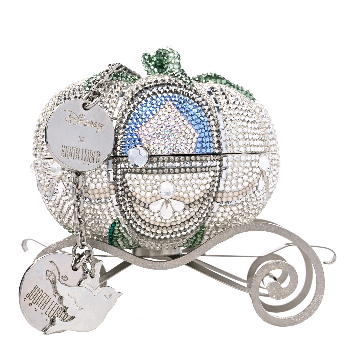 x DISNEY Crystal Cinderella Pumpkin Clutch Clutch Silver Multicolor