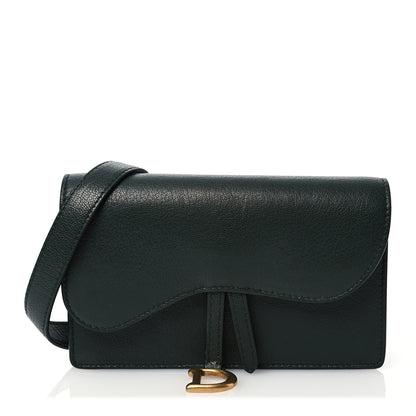 Christian Dior Goatskin Saddle Belt Bag Green 1 of 13
